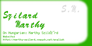 szilard marthy business card